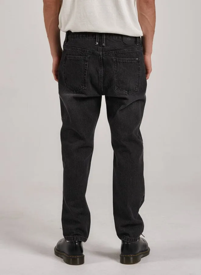 Mens Unchopped Denim Jean Smoke Black Thrills Denim