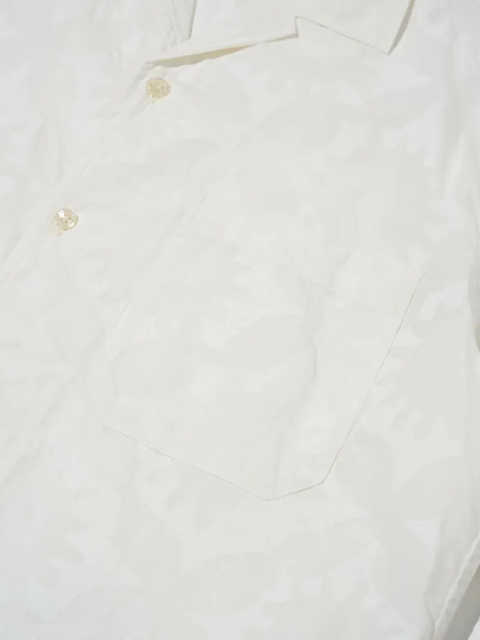 Minari Shirt In Ecru Sun Print Poplin Men Universal Works Shirts