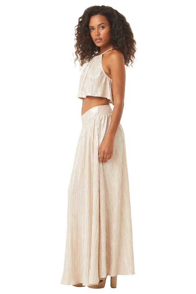 MISA Los Angeles BALENA SKIRT Mother Of Pearl Women Skirts and Shorts