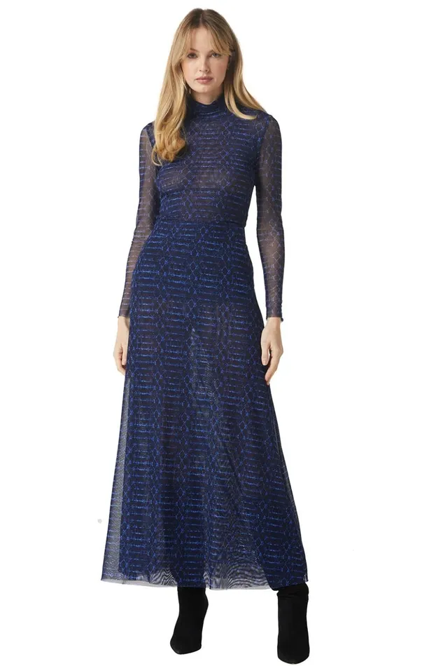 MISA Los Angeles EKAT SKIRT Midnight Shibori Women Skirts and Shorts