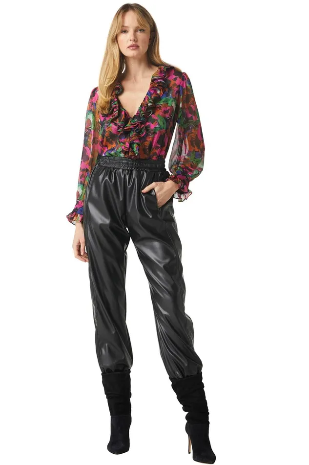 MISA Los Angeles FLORENCE TOP Jewel Tone Flora Women Tops