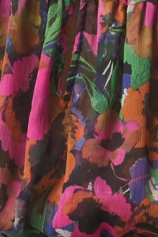 MISA Los Angeles FLORENCE TOP Jewel Tone Flora Women Tops