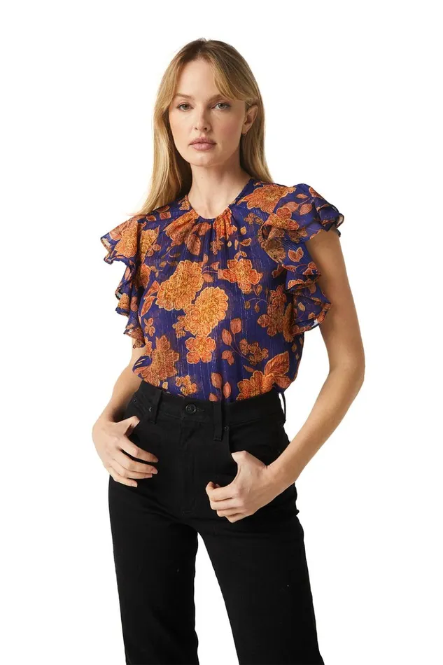 MISA Los Angeles GALETA TOP Blue Marigold Women Tops