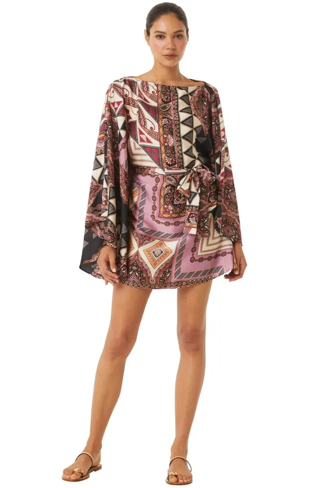 MISA Los Angeles GIADA DRESS Leonardo Patchwork Women Dresses