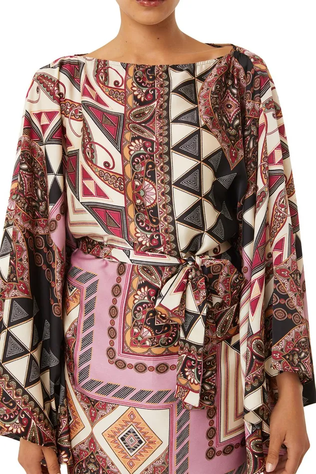 MISA Los Angeles GIADA DRESS Leonardo Patchwork Women Dresses