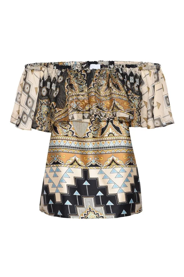 MISA Los Angeles GRAZIELA TOP Alhambra Mosaic Women Tops