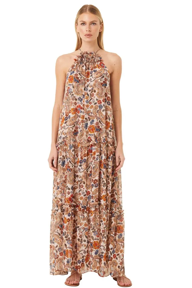 MISA Los Angeles LALA DRESS Coco Lurex Paisley Women Dresses