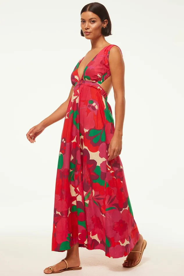 MISA Los Angeles ROSALIA DRESS Flora Rosada Women Dresses