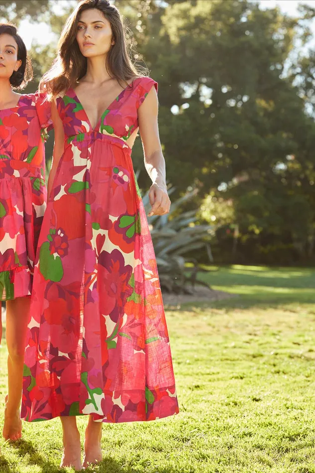 MISA Los Angeles ROSALIA DRESS Flora Rosada Women Dresses
