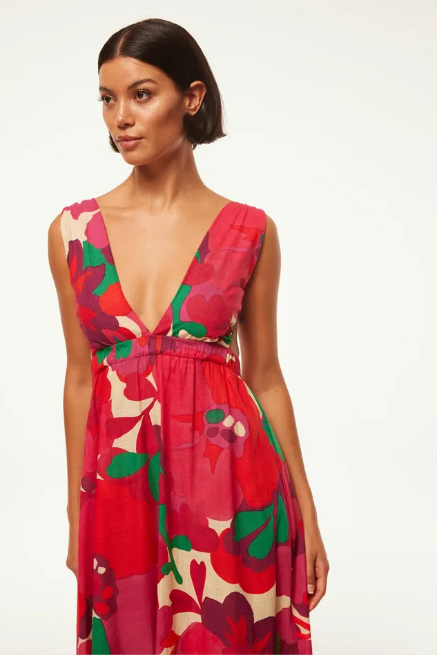 MISA Los Angeles ROSALIA DRESS Flora Rosada Women Dresses