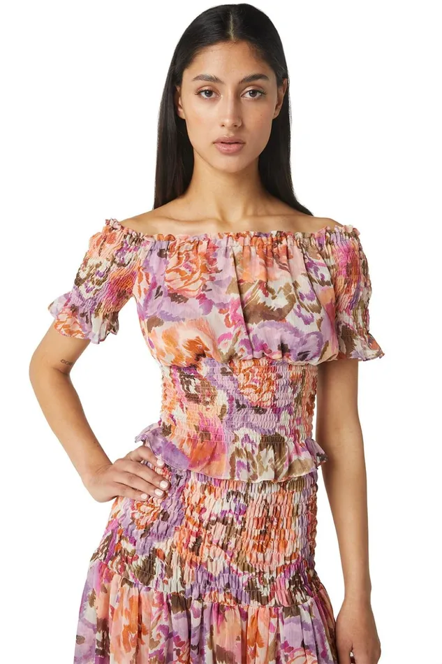 MISA Los Angeles TOULAH TOP Sunset Blooms Women Tops