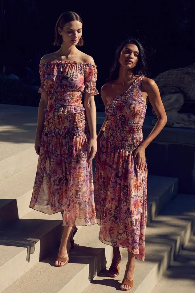 MISA Los Angeles TOULAH TOP Sunset Blooms Women Tops