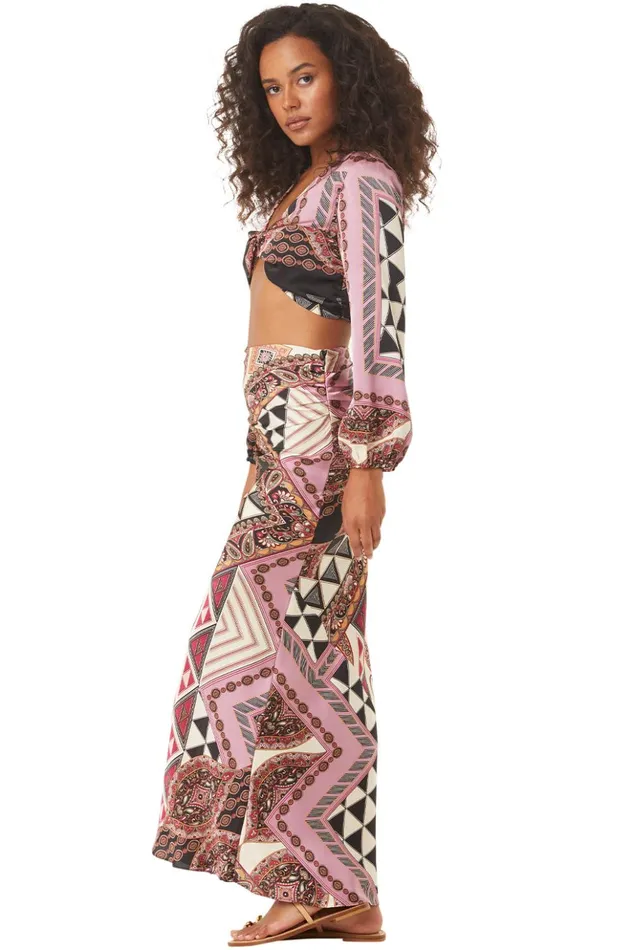 MISA Los Angeles VALA TOP Leonardo Patchwork Women Tops