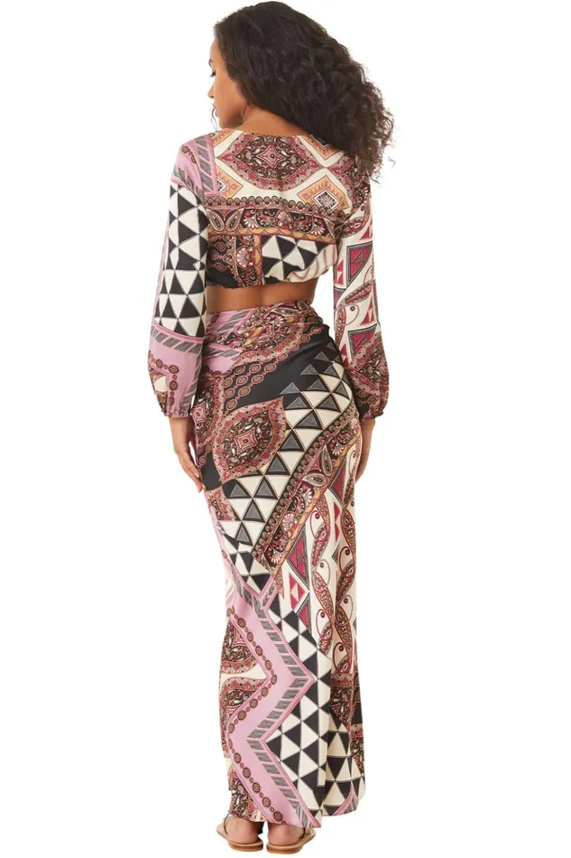 MISA Los Angeles VALA TOP Leonardo Patchwork Women Tops