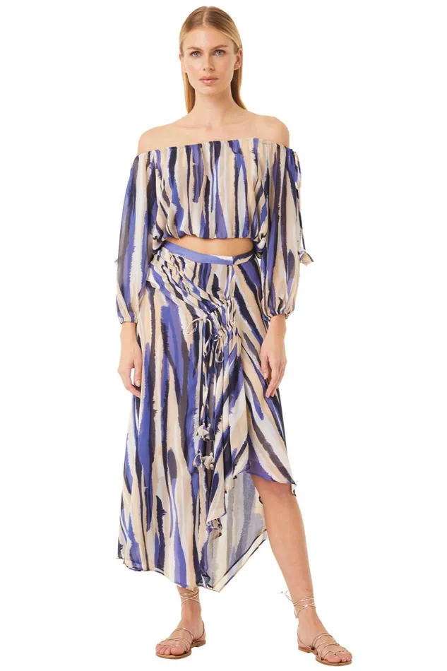 MISA Los Angeles ZULIKA SKIRT Striped Instinct Women Skirts and Shorts