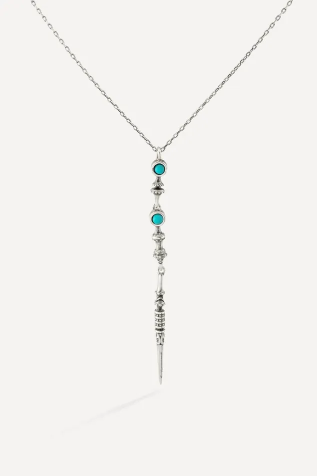 NaelNecklace With Turquoise Stones Shoes and Accessories Baandsh Jewelry