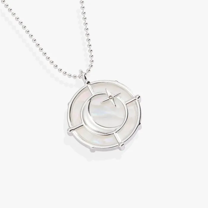 Necklaces Women Alex And Ani Aquarius Zodiac DoubleSided Charm Necklace Silver