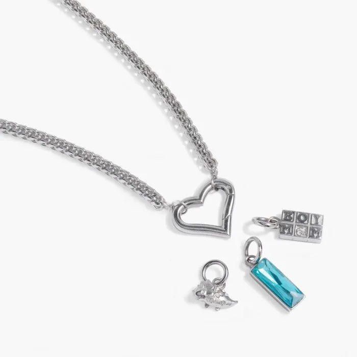 Necklaces Women Alex And Ani Boy Mom Interchangeable Charm Necklace Stainless Steel Silver