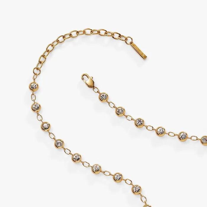 Necklaces Women Alex And Ani Crystal Pebble Chain Necklace Stainless Steel Gold