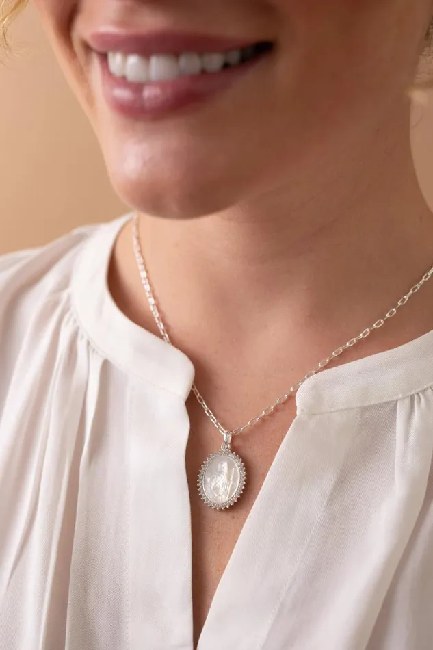 Necklaces Women Alex And Ani Divine Guides St Christopher Pendant Necklace Gold