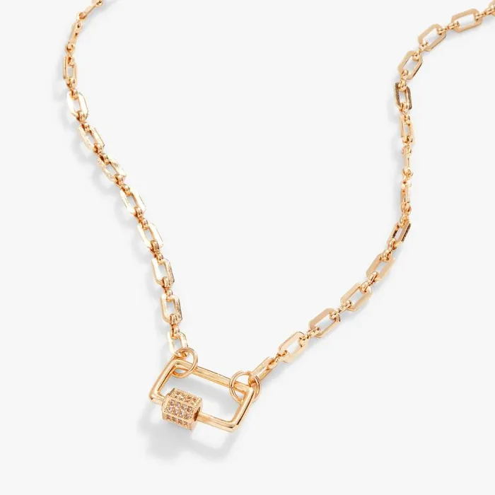 Necklaces Women Alex And Ani Open Link Square Carabiner Necklace Silver