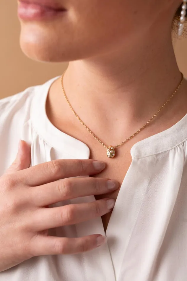 Necklaces Women Alex And Ani Pearl And Crystal Pendant Necklace Gold