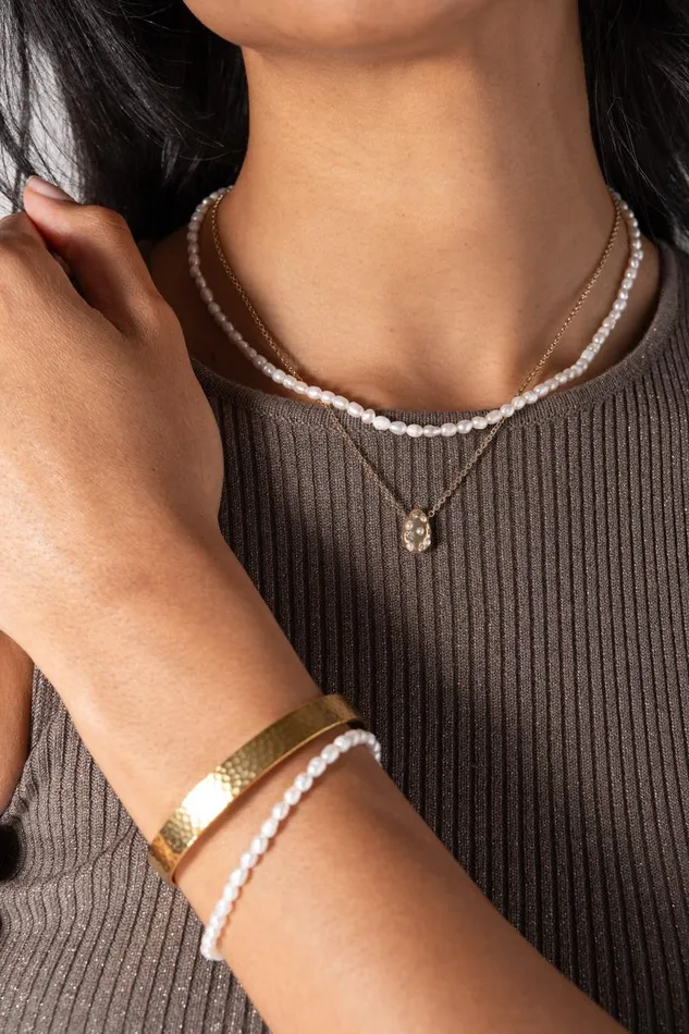 Necklaces Women Alex And Ani Pearl And Crystal Pendant Necklace Gold
