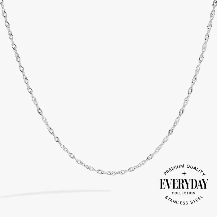 Necklaces Women Alex And Ani Singapore Chain Charm and Layering Necklace Stainless Steel Silver