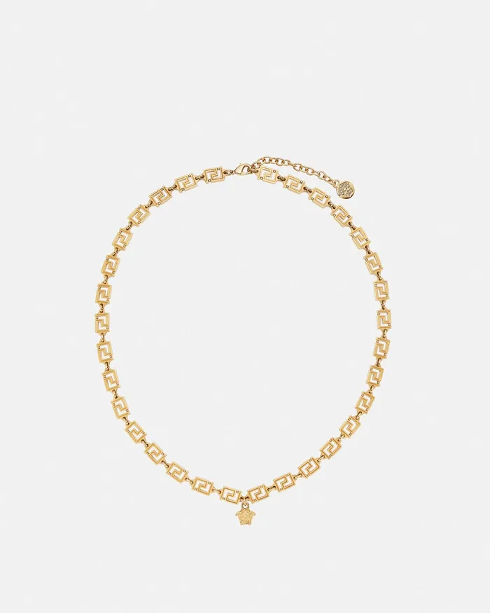 Necklaces WomenMen Versace Medusa Greca Necklace Light Gold