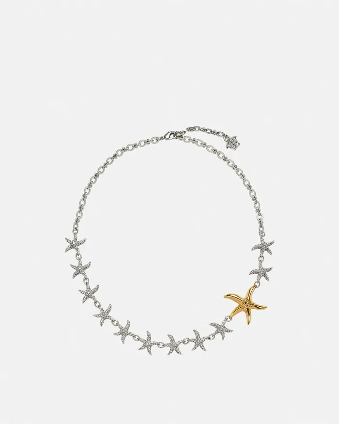 Necklaces Women Versace Crystal Barocco Sea Necklace Silvergold