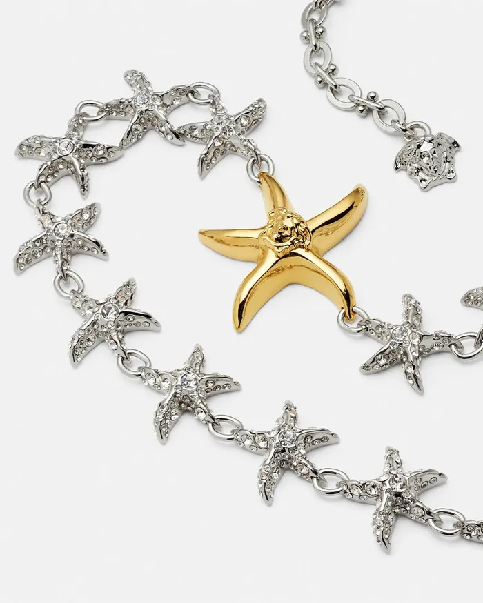 Necklaces Women Versace Crystal Barocco Sea Necklace Silvergold