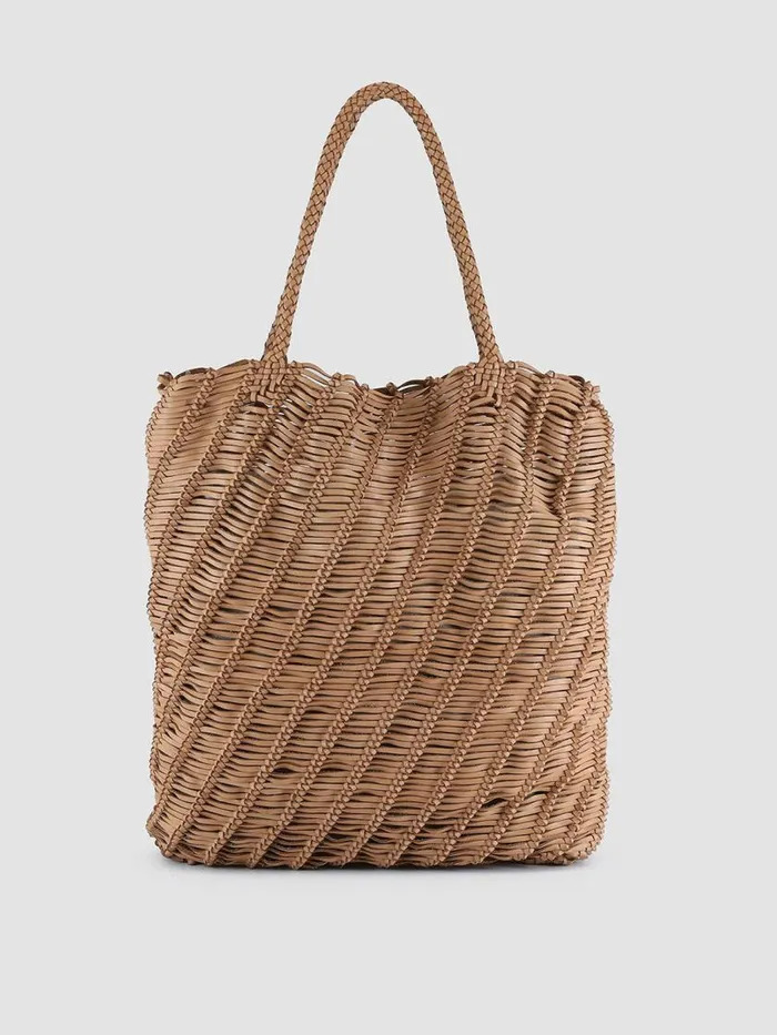 Officine Creative Bags SUSAN 03 Legno Brown Leather Tote Bag 8211 Women