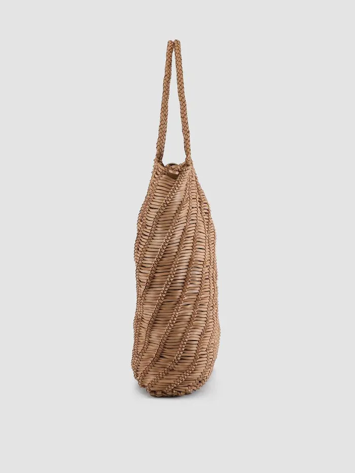 Officine Creative Bags SUSAN 03 Legno Brown Leather Tote Bag 8211 Women