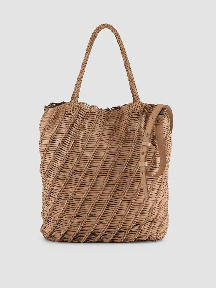 Officine Creative Bags SUSAN 03 Legno Brown Leather Tote Bag 8211 Women