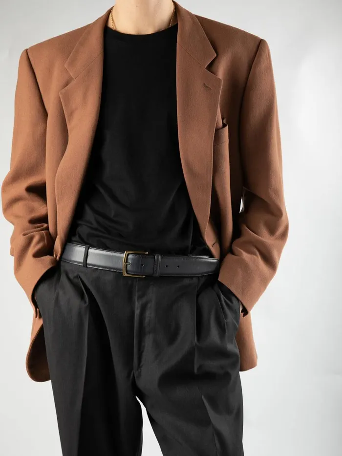 Officine Creative Belts OC STRIP 03 Moro Brown Leather Belt 8211 Men