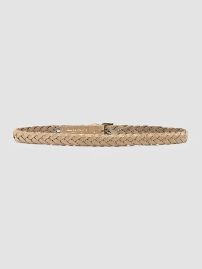 Officine Creative Belts OC STRIP 20 Walnut Taupe Leather Belt 8211 WomenMen