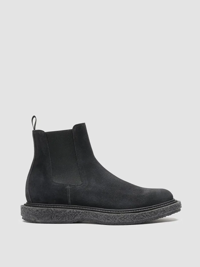 Officine Creative Boots and Ankle Boots BULLET 002 Black Suede Chelsea Boots 8211 Men