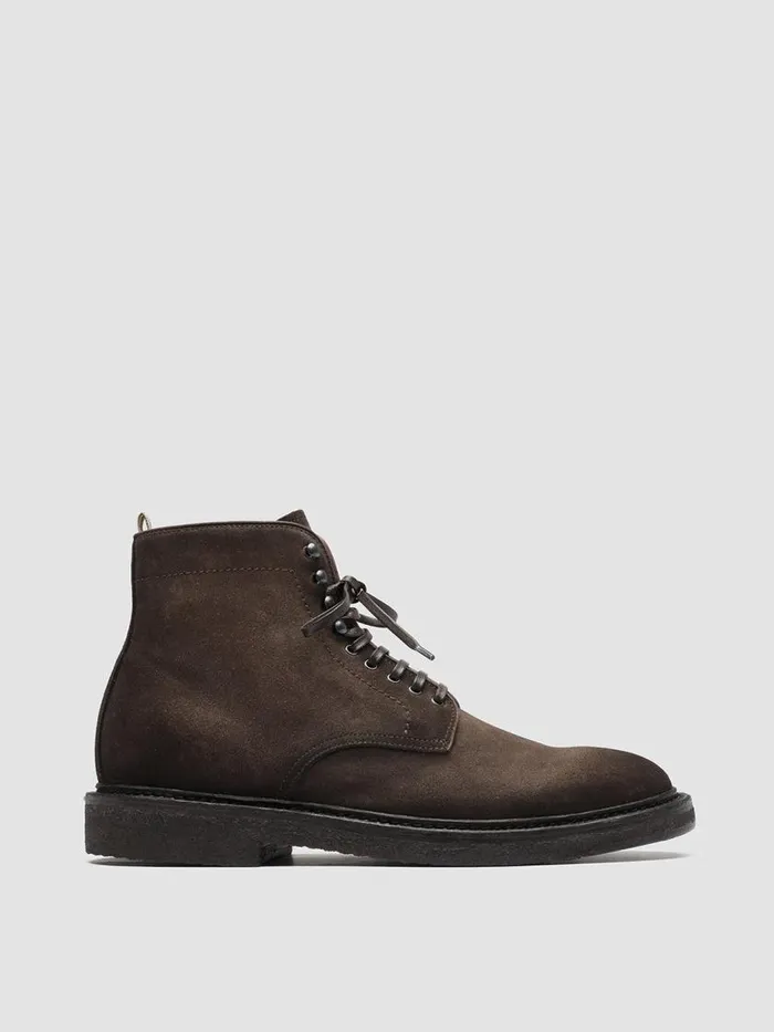 Officine Creative Boots and Ankle Boots HOPKINS CREPE 107 Flint Brown Suede Ankle Boots 8211 Men