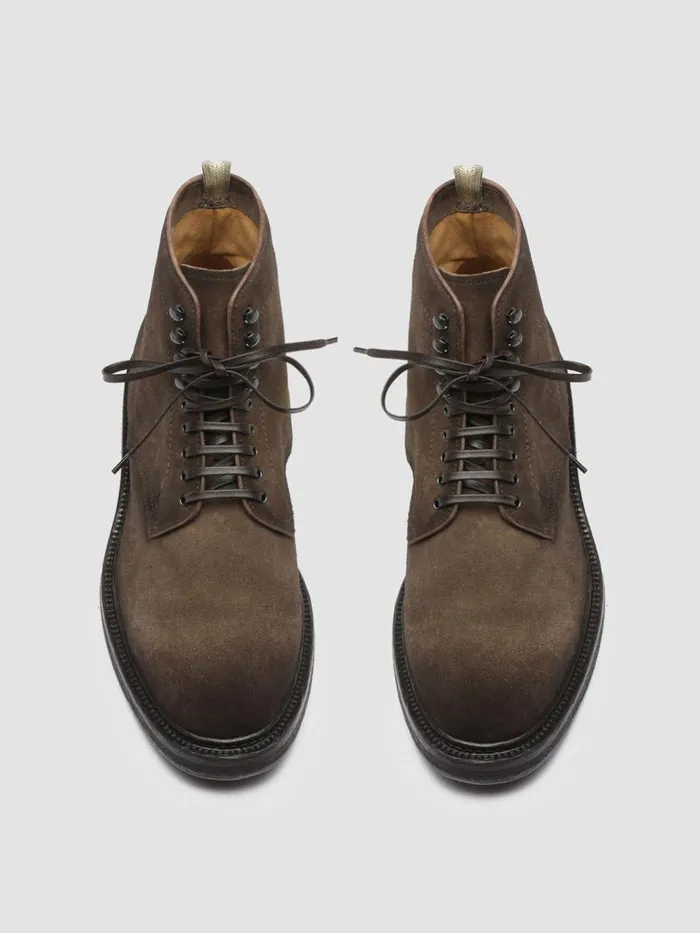 Officine Creative Boots and Ankle Boots HOPKINS CREPE 107 Flint Brown Suede Ankle Boots 8211 Men