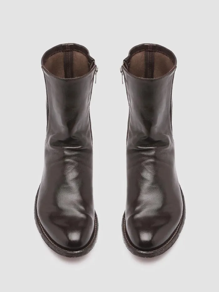 Officine Creative Boots and Booties LEXIKON 135 Ebano Brown Leather Booties 8211 Women Officine Creative Boots and Booties LEXIKON 135 Ebano Brown Leather Booties 8211 Women