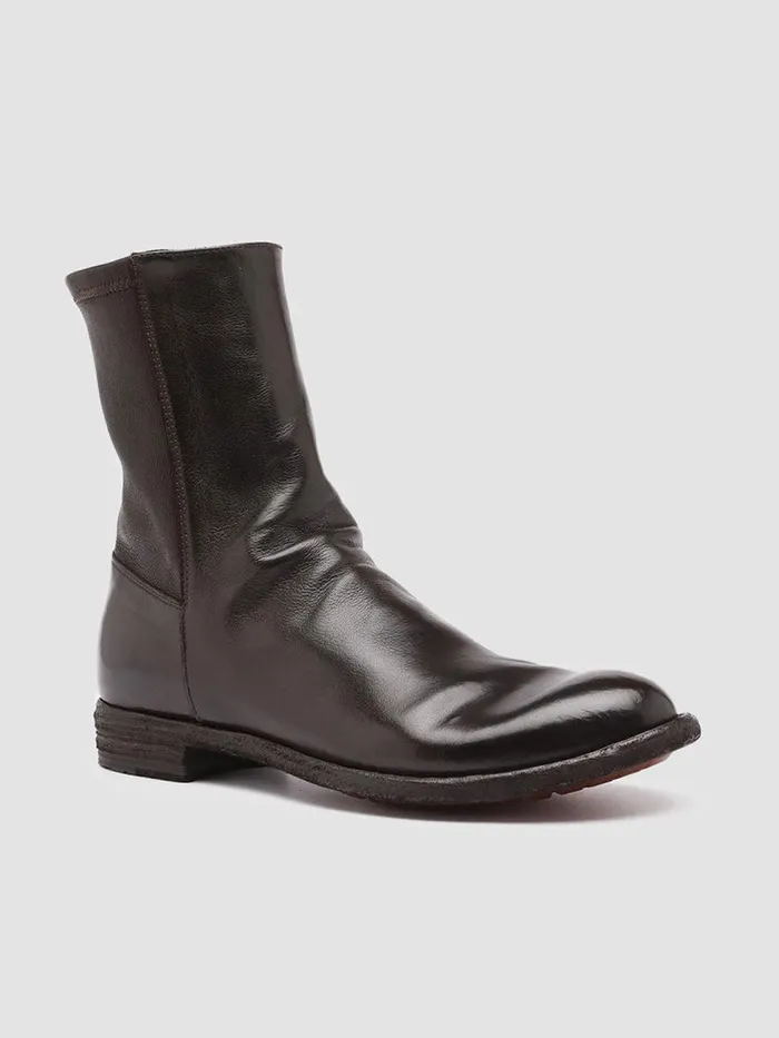 Officine Creative Boots and Booties LEXIKON 135 Ebano Brown Leather Booties 8211 Women Officine Creative Boots and Booties LEXIKON 135 Ebano Brown Leather Booties 8211 Women