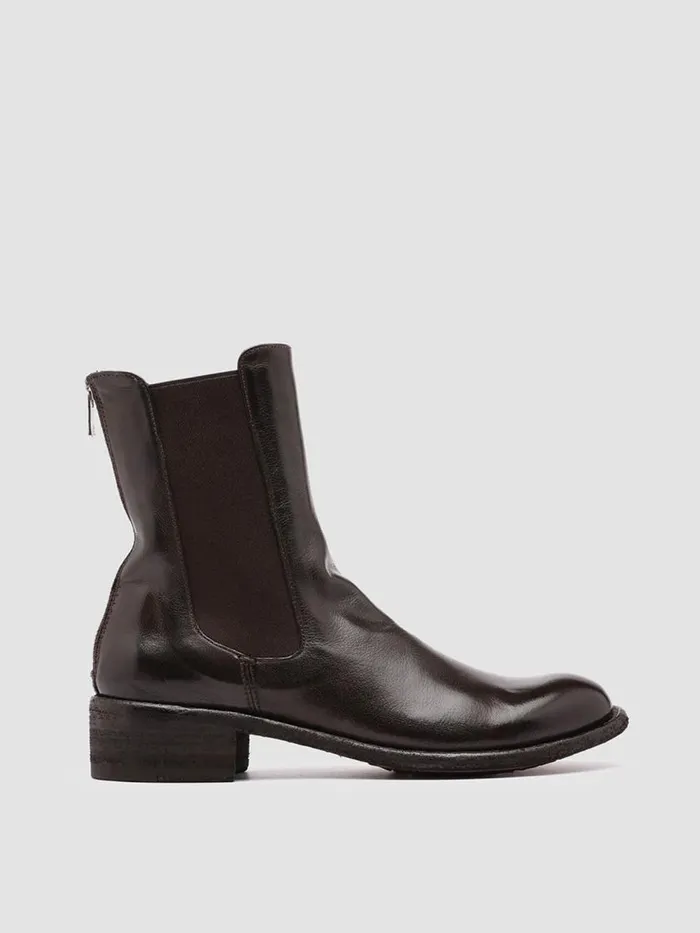 Officine Creative Boots and Booties LISON 017 Ebano Brown Leather Chelsea Boots 8211 Women