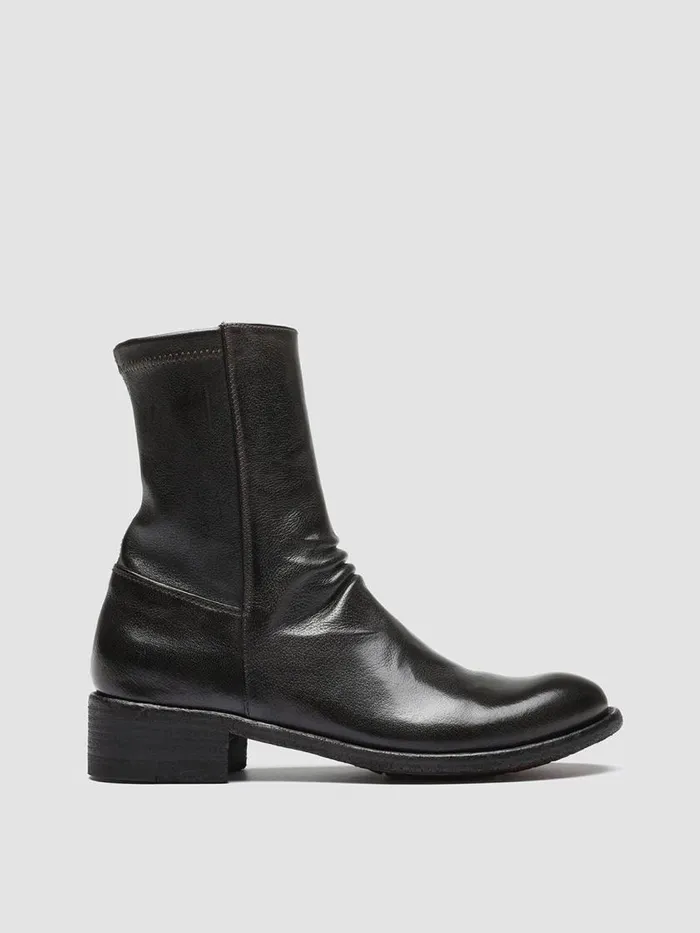 Officine Creative Boots and Booties LISON 041 Ebano Brown Leather Ankle Boots 8211 Women