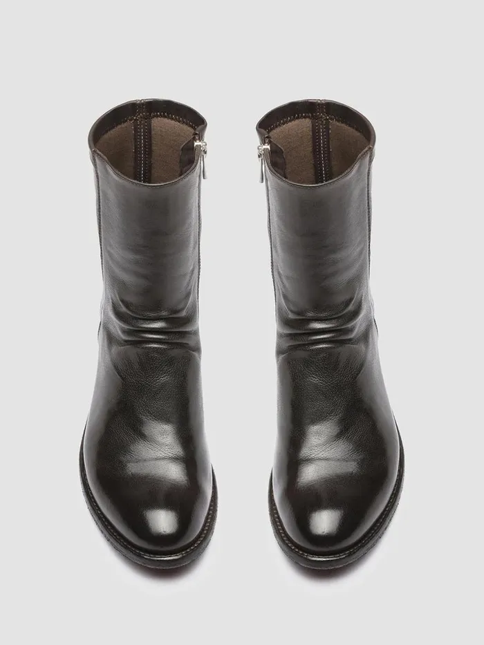 Officine Creative Boots and Booties LISON 041 Ebano Brown Leather Ankle Boots 8211 Women Officine Creative Boots and Booties LISON 041 Ebano Brown Leather Ankle Boots 8211 Women