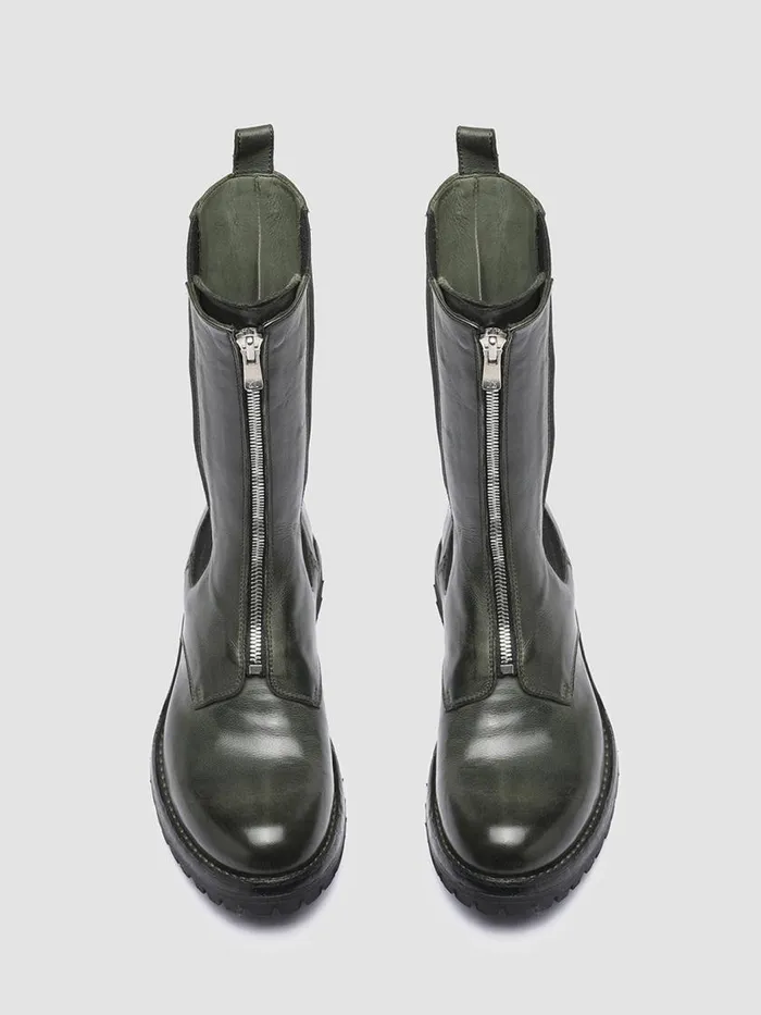 Officine Creative Boots and Booties LORAINE 005 Bosco Green Leather Chelsea Boots 8211 Women Officine Creative Boots and Booties LORAINE 005 Bosco Green Leather Chelsea Boots 8211 Women