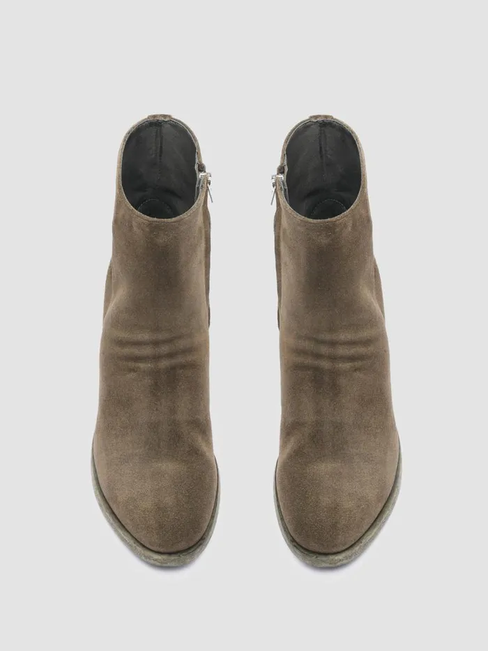 Officine Creative Boots and Booties SHERRY 003 Olive Green Suede Ankle Boots 8211 Women Officine Creative Boots and Booties SHERRY 003 Olive Green Suede Ankle Boots 8211 Women