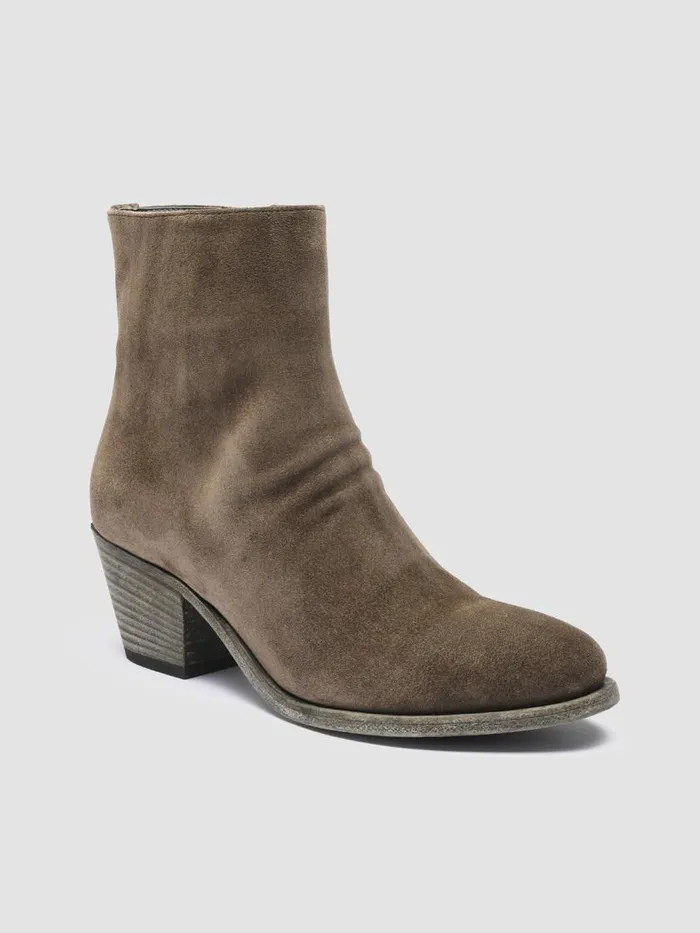 Officine Creative Boots and Booties SHERRY 003 Olive Green Suede Ankle Boots 8211 Women Officine Creative Boots and Booties SHERRY 003 Olive Green Suede Ankle Boots 8211 Women