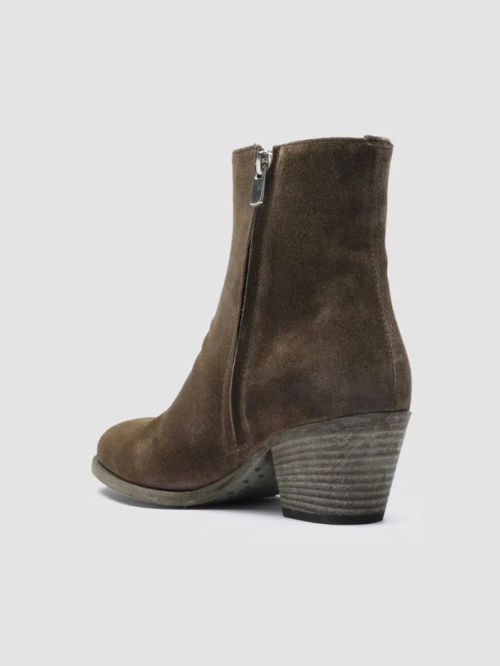 Officine Creative Boots and Booties SHERRY 003 Olive Green Suede Ankle Boots 8211 Women Officine Creative Boots and Booties SHERRY 003 Olive Green Suede Ankle Boots 8211 Women
