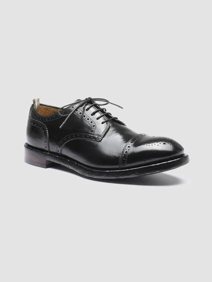 Officine Creative Derbies and Oxfords TEMPLE 003 Nero Black Leather Half Brogue Derby Shoes 8211 Men Officine Creative Derbies and Oxfords TEMPLE 003 Nero Black Leather Half Brogue Derby Shoes 8211 Men