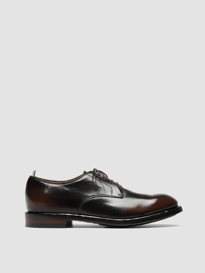Officine Creative Derbies and Oxfords TEMPLE 018 ToscanoTMoro Brown Leather Derby Shoes 8211 Men